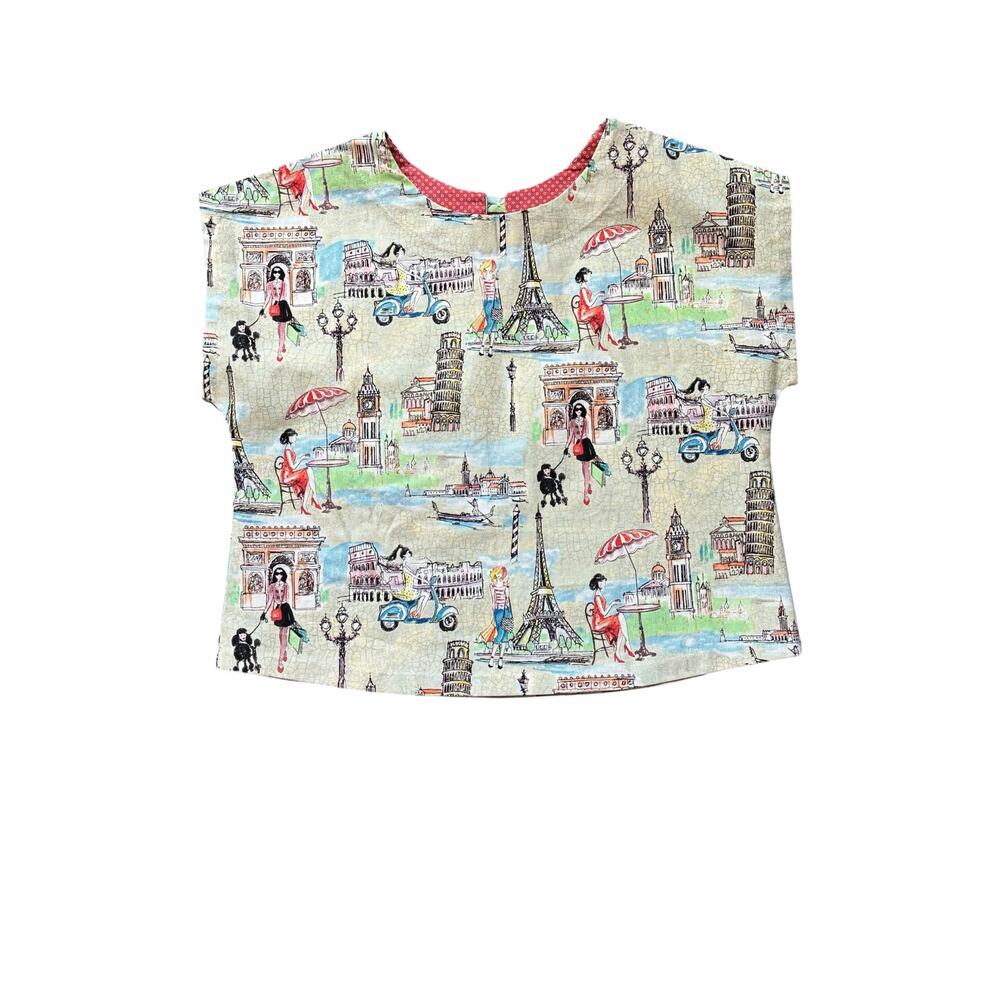 Handmade Paris City Scenes Top *read for sizing*
